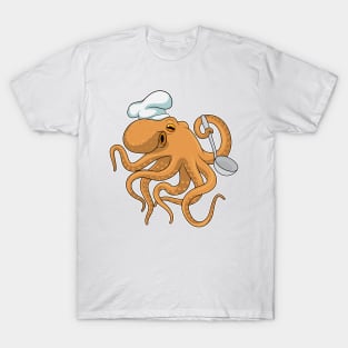 Octopus Cook Chef hat T-Shirt